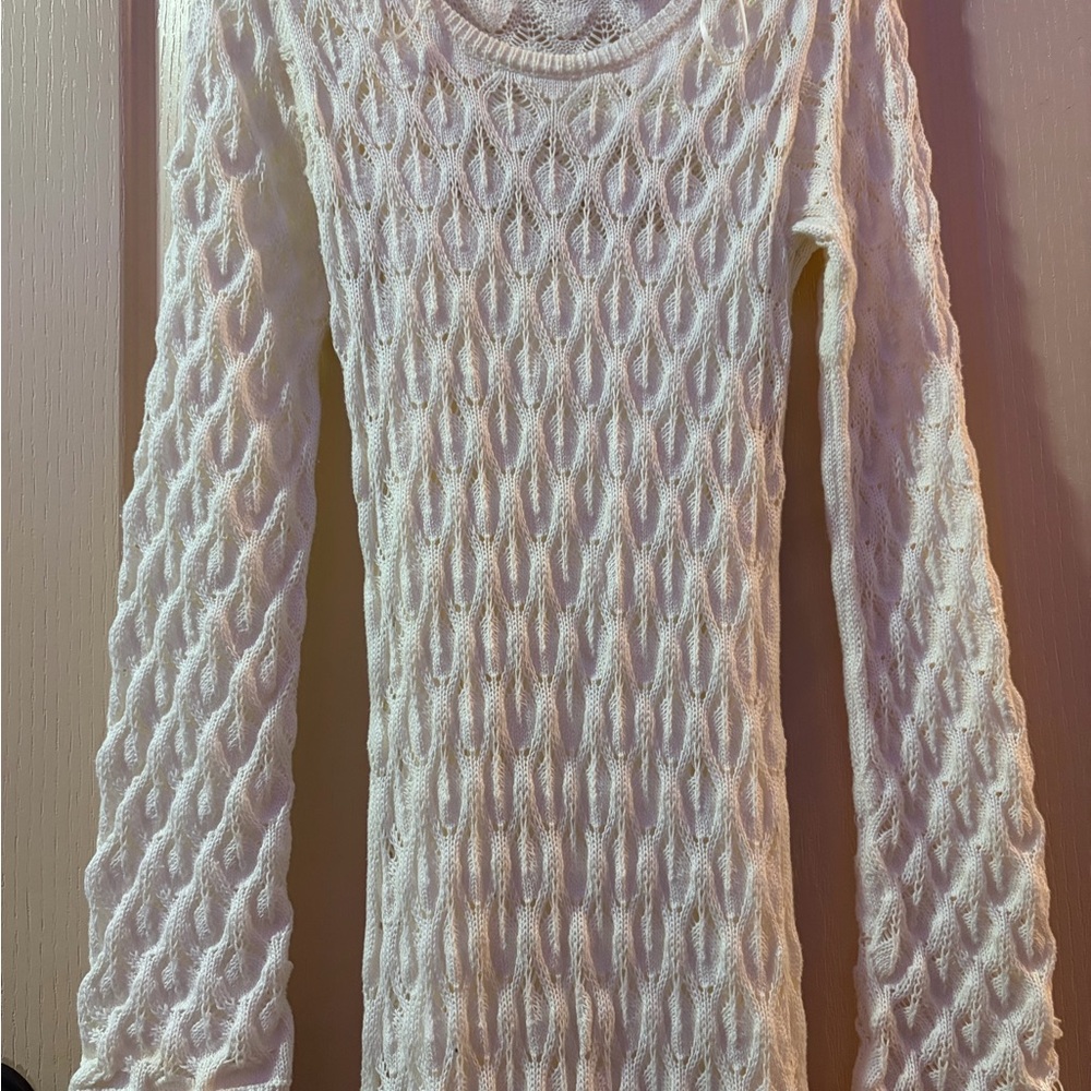 Olive & Oak Cream Textured Knit Sweater